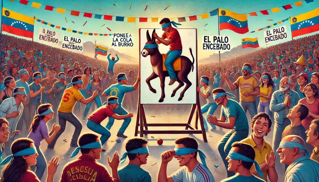 Ponle la Cola al Burro" y "El Palo Encebado Ponle la Cola al Burro" y "El Palo Encebado
