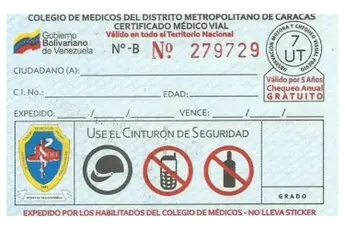 certificado medico venezuela 