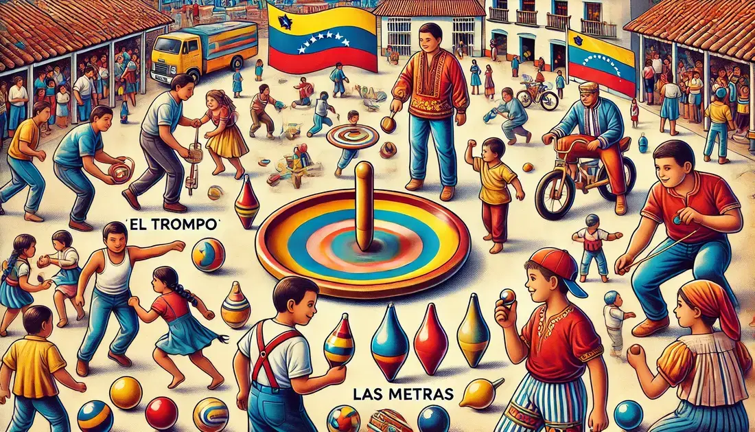 juegos populares en Venezuela con objetos: "El Trompo" y "Las Metras juegos populares en Venezuela con objetos: "El Trompo" y "Las Metras
