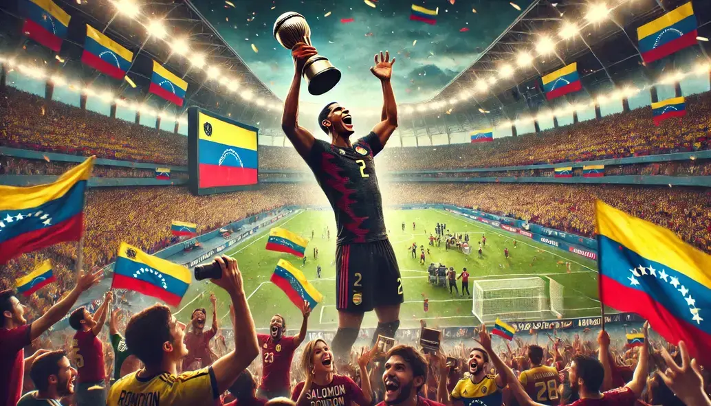 la alegría y celebración del equipo nacional de fútbol de Venezuela en la Copa América 2024