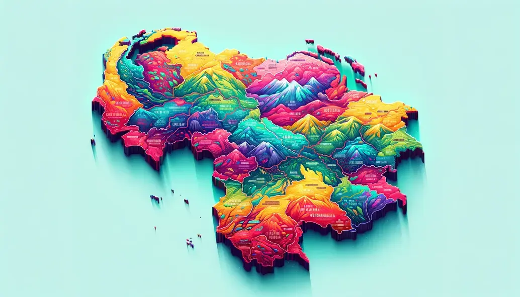 mapa de Venezuela más vibrante y detallado