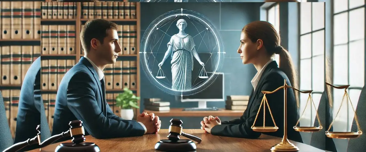 personas sentadas frente a frente, simbolizando la comunicación directa y personal entre abogado y cliente. personas sentadas frente a frente, simbolizando la comunicación directa y personal entre abogado y cliente.